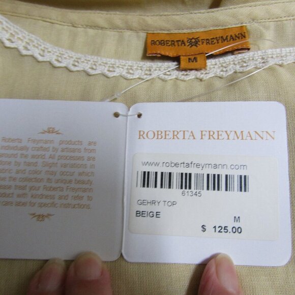 Cottagecore NWT M Crochet Lace Romantic Demure Fairy Top Blouse Pastel Freymann - Picture 7 of 10